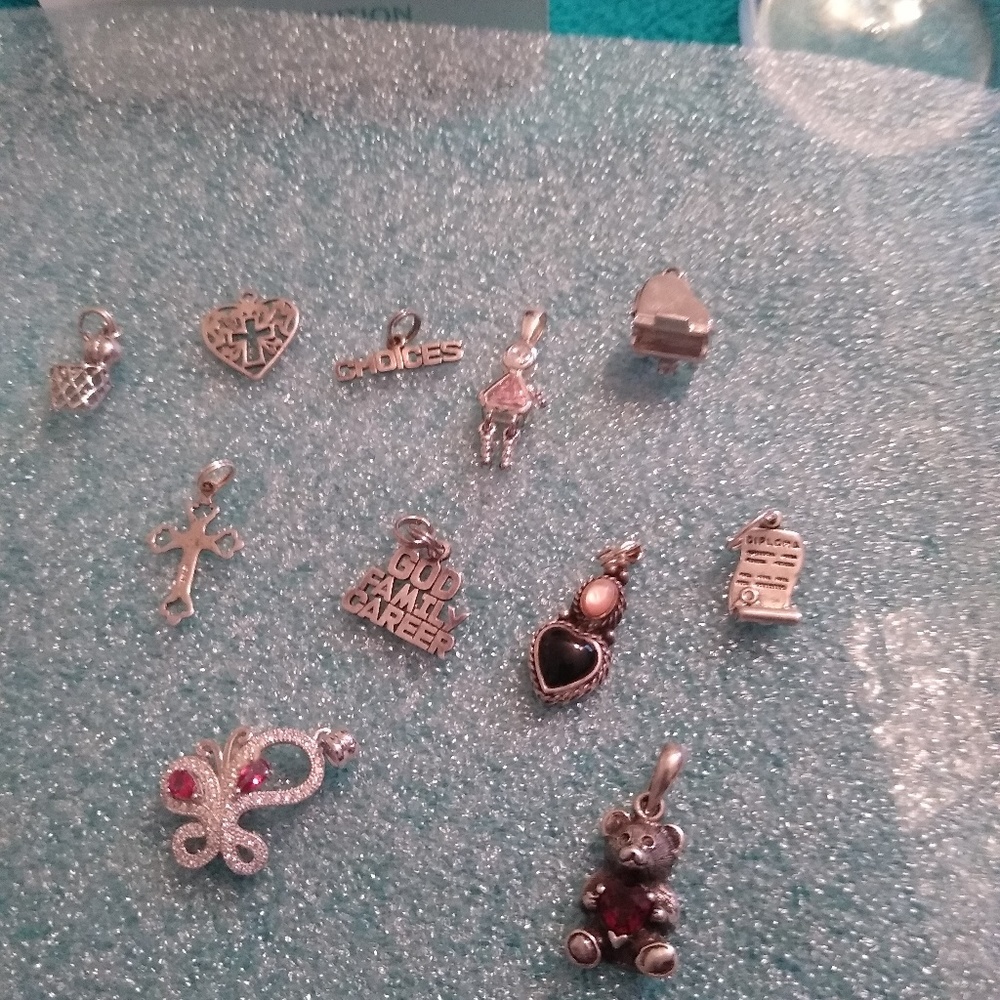 Sterling charm lot